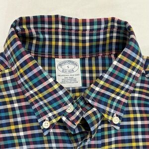 Brooks Brothers Multicolor Gingham Plaid Button Down Shirt Men’s Size S